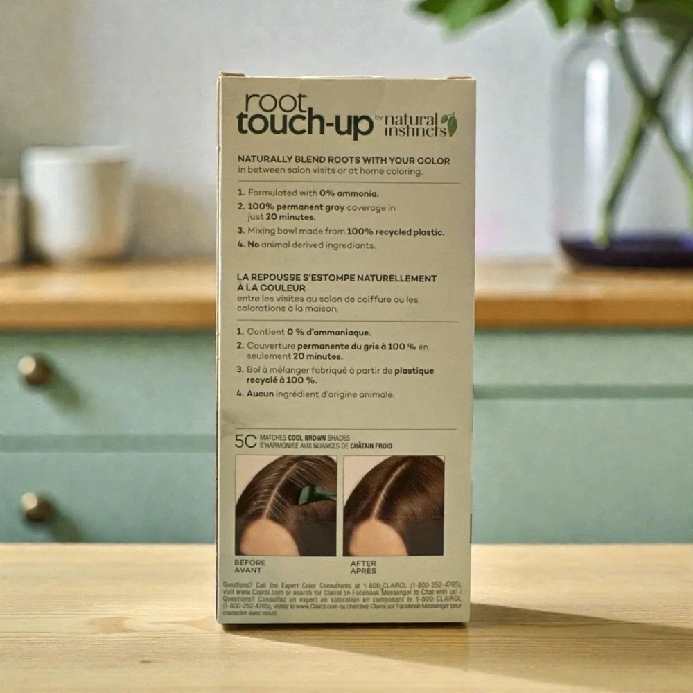 Clairol Natural Instincts Root Touch-Up 5C Cool Brown | 0% Ammonia